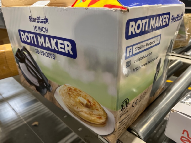 Photo 3 of 10inch Roti Maker by StarBlue with FREE Roti Warmer - The automatic Stainless Steel Non-Stick Electric machine to make Indian style Chapati, Tortilla, Roti AC 110V 50/60Hz 1200W