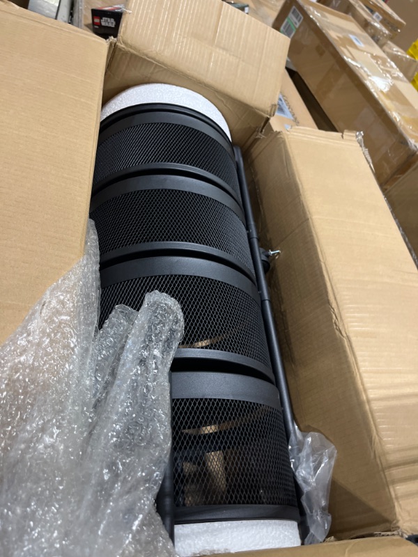 Photo 1 of Rotating Kitchen Storage Rack No Assembly, 4-Tier Round Metal Storage Basket Shelves,Rotating Tower Organizer with Rolling Wheels with 4 Drawers for Fruit Vegetable Grocery(4-Tier, Black)