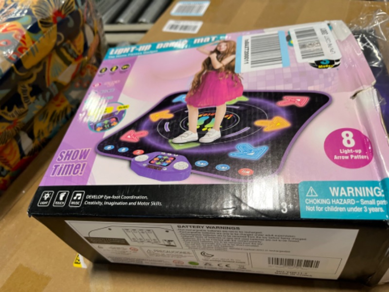 Photo 3 of Dance Mat Toys for 3-12 Years Old Girls - Light Up 8 Buttons with 7 Game Modes Step Floor Mat- Bluetooth & Built-in 8 Song Musical Mat - Dance Toy Gifts for Girls Boys Kids Age 4-7 8-12 Purple