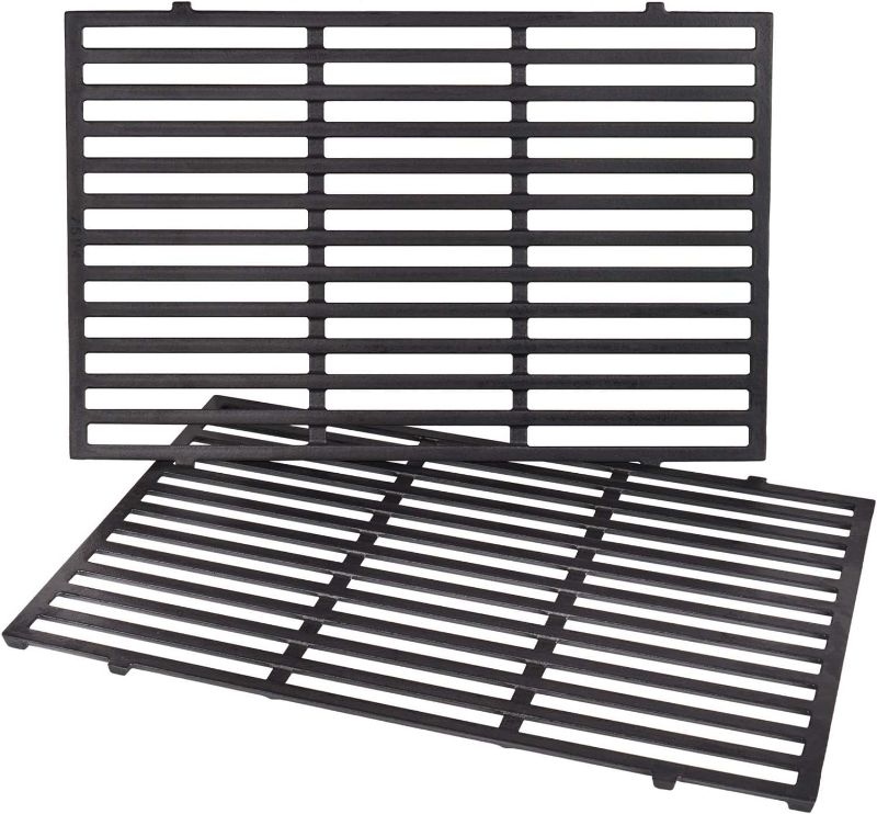 Photo 1 of X Home 7524 Grill Grates Replacement for Weber Genesis E-310 E-330, Genesis 300 Series Gas Grill Replacement Parts, Cast Iron, 19.5 x 12.9 Inch, 2-Pack
