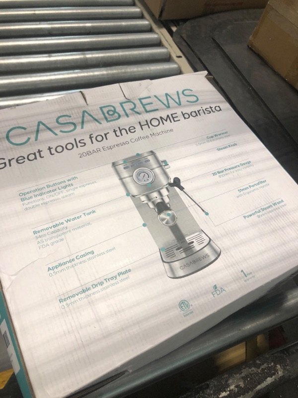 Photo 1 of Espresso Machine 20 Bar, Professional Espresso Maker with Milk Frother Steam Wand, Compact Espresso Coffee Machine with 34oz Removable Water Tank for Cappuccino, Latte, Macchiato, Gift for Dad or Mom Small