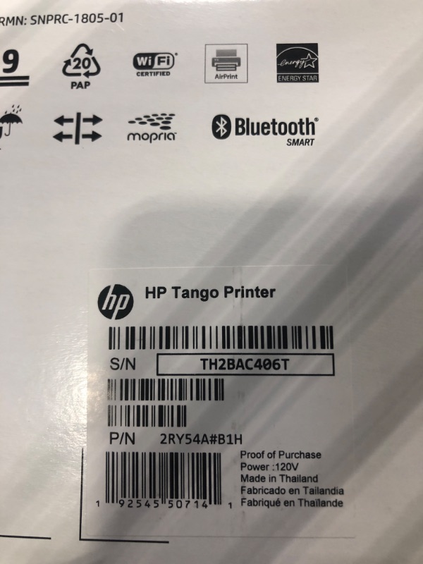 Photo 4 of HP - Tango Wireless Instant Ink Ready Inkjet Printer - Wisp Gray