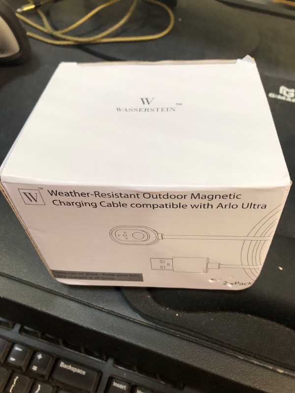 Photo 1 of Wasserstein Portable and Magnetic Weather-Resistant Outdoor Magnetic Charging Cable Compatible with Arlo Ultra