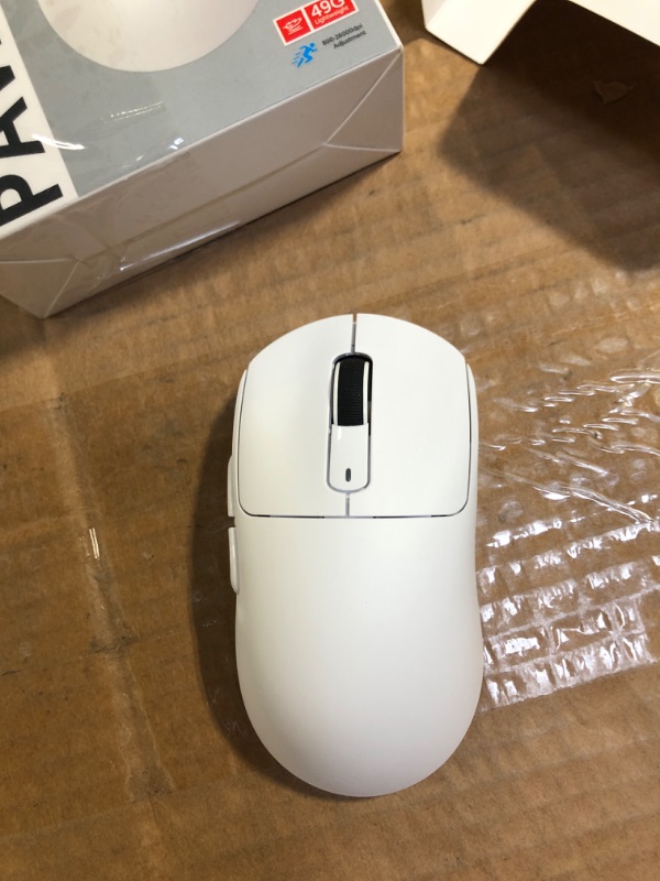 Photo 4 of ATTACK SHARK X3 Lightweight Wireless Gaming Mouse with Tri-Mode 2.4G/USB-C Wired/Bluetooth,Up to 26K DPI, PAW3395 Optical Sensor,Kailh GM8.0 Switch,5 programmable Buttons for PC/Laptop/Win/Mac(White)