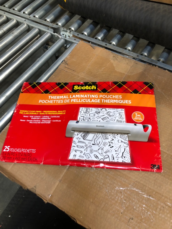 Photo 2 of Scotch Thermal Laminating Pouches, Legal Size 11 x 17 Inches, 25 Pack Laminating Sheets, 3 Mil, Laminate Ornaments, Christmas Banners and Gift Tags, For Use With Thermal Laminators
