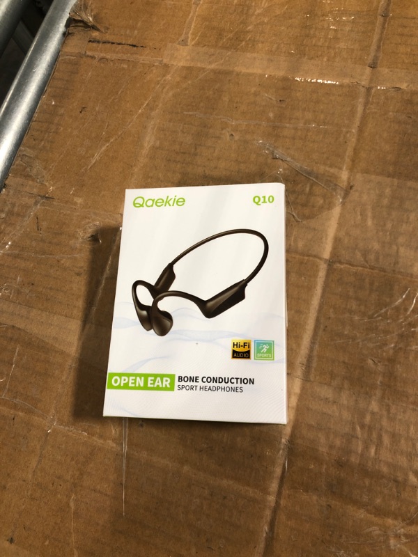 Photo 2 of Qaekie Bone Conduction Headphones - Bluetooth 5.3 Open Ear Headphones with HD Mic,12hrs Playtime Deep Bass Sport Wireless Headphones, Sweatproof Bone Headphones for Running, Cycling, Hiking, Driving