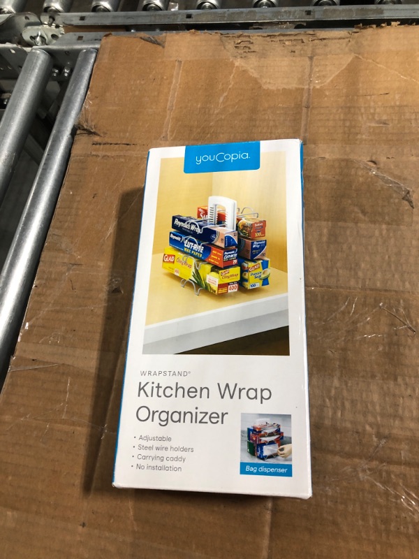 Photo 2 of YouCopia WrapStand, Adjustable Kitchen Wrap, Foil and Bag Box Organizer for Kitchen Cabinet and Pantry Storage