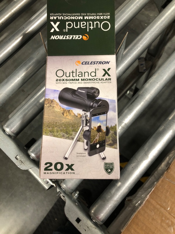 Photo 1 of Celestron – Outland X 20x50 Monocular – Outdoor and Birding Monocular – Fully Multi-Coated Optics and BaK-4 Prisms – Bonus Smartphone Adapter, Bluetooth Remote & Tripod Included