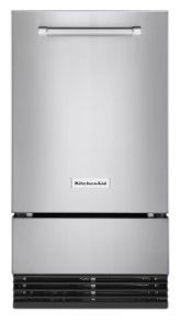 Photo 1 of KitchenAid 22.8-lb Drop-down Door Built-In Cubed Ice Maker (Stainless Steel with Printshield)