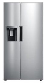 Photo 1 of Midea 26.3-cu ft Side-by-Side Refrigerator with Ice Maker (Stainless Steel)