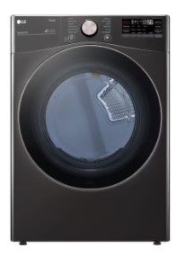 Photo 1 of LG True Steam 7.4-cu ft Stackable Steam Cycle Smart Electric Dryer (Black Steel) ENERGY STAR