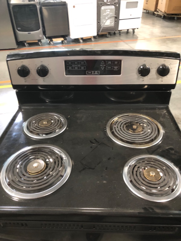 Photo 6 of ***PARTS ONLY***Amana 30-in 4 Elements 4.8-cu ft Freestanding Electric Range (Stainless Steel)