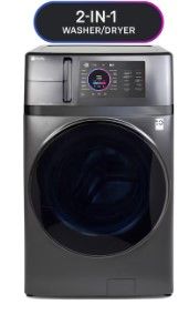 Photo 1 of GE Profile 4.8-cu ft Capacity Carbon Graphite Ventless All-in-One Washer/Dryer Combo ENERGY STAR