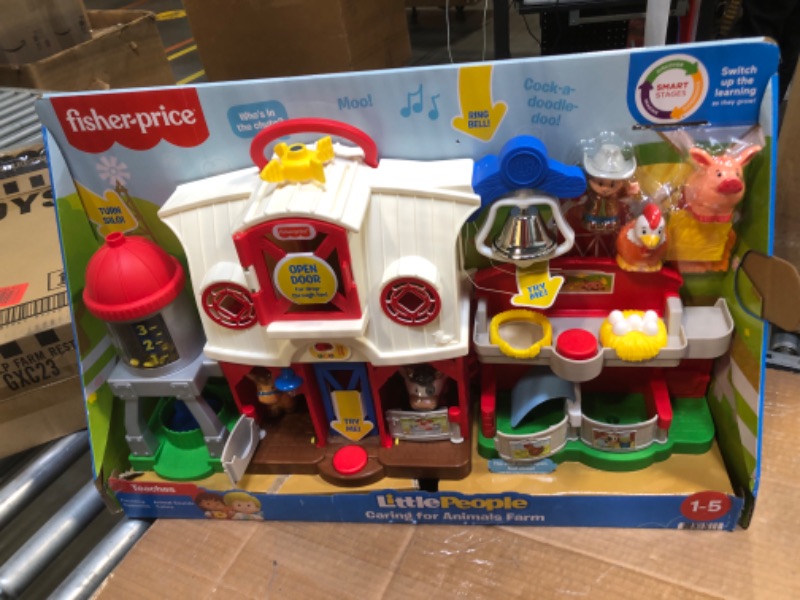 Photo 3 of Fisher-Price Little People Toddler Learning Toy Caring For Animals Farm Interactive Playset With Smart Stages For Ages 1+ Years Standard