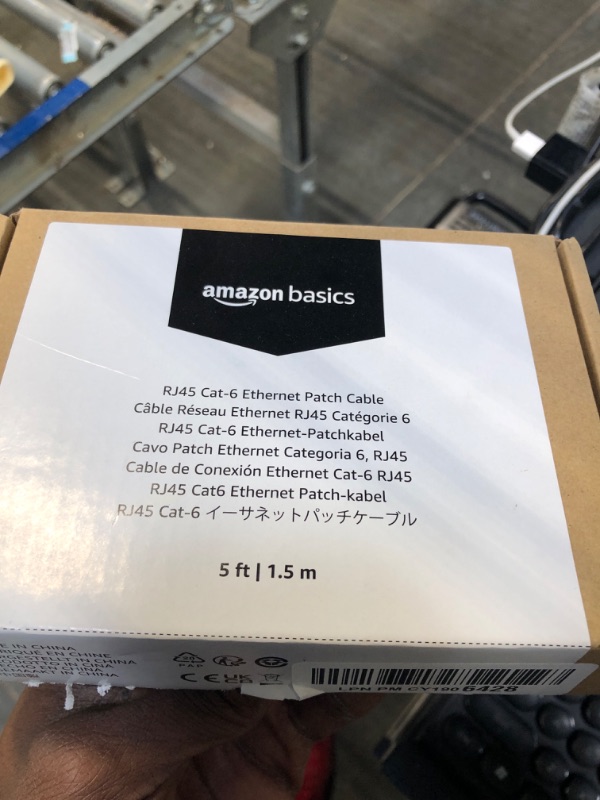 Photo 2 of Amazon Basics RJ45 Cat-6 Gigabit Ethernet Patch Internet Cable - 10 Foot 10 Feet 1-Pack Cable