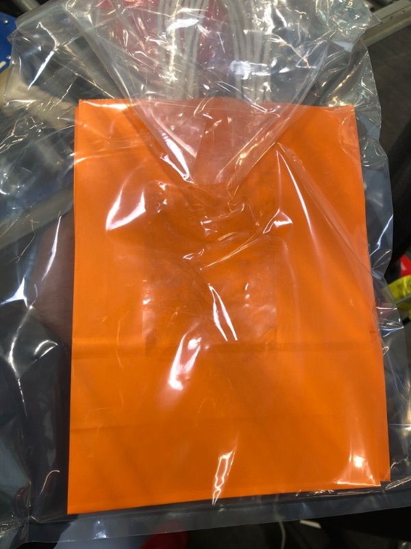 Photo 2 of 4Pcs Hand Paper Bag Kraft Paper Bag Packing Gift Bag Colorful Shopping Bag round Silicone Baking Mat 8 (Orange, One Size) One Size Orange