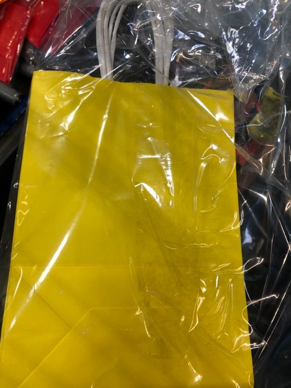 Photo 1 of 4Pcs Hand Paper Bag Kraft Paper Bag Packing Gift Bag Colorful Shopping Bag round Silicone Baking Mat 8 (Yellow, One Size) One Size Yellow