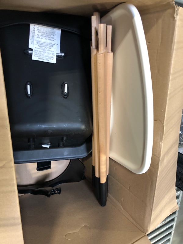 Photo 1 of Dream On Me Nibble Wooden Compact High Chair in Black | Light Weight | Portable |Removable seat Cover I Adjustable Tray I Baby and Toddler 252 Black