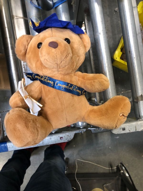 Photo 1 of Bearington Collection Smarty Class of 2023 Graduation Plush Teddy Bear Stuffed Animal, Blue Cap, 10 Inch 10" Smarty W/ Blue Cap