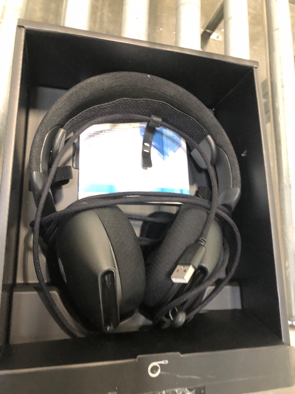 Photo 2 of Alienware AW520H Wired Gaming Headset - Dolby Atmos, Unidirectional, AlienFX 16.8 Million RGB Colors, Microphone Mute, Volume On-Headset Controls, 40mm Hi-Res Certified - Dark Side of The Moon Dark Side of the Moon Unisex Adult AW520H Gaming Headset