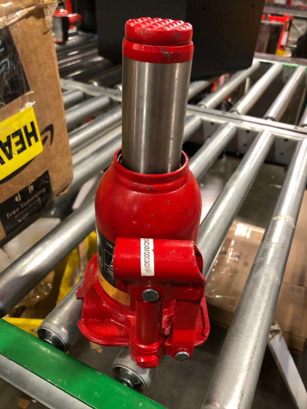 Photo 1 of BIG RED T90203C Torin Welded Car Bottle Jack with Vertical and Horizontal Usage: Capacity 2 Ton (4,000 LBs), Red Vertical and Horizontal 2 Ton Red