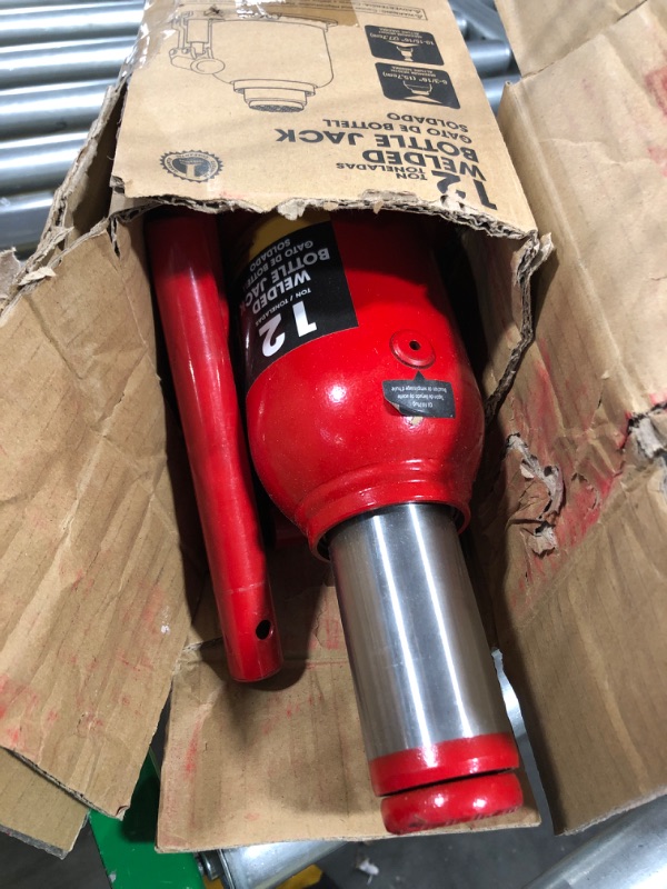 Photo 2 of BIG RED 12 Ton (24,000 LBs) Torin Welded Hydraulic Stubby Low Profile Bottle Jack, Red, ATH91207AR