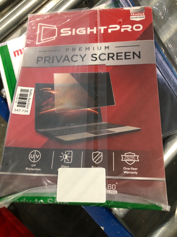 Photo 1 of SightPro 15.6 Inch 16:9 Laptop Privacy Screen Filter - Computer Monitor Privacy Shield and Anti-Glare Protector