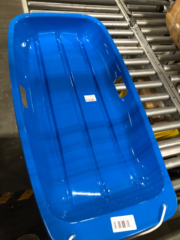 Photo 1 of AGPTEK 47/35/31/26.5/25 Inch Durable Downhill Sprinter Toboggan Snow Sled for Boys Girls Adults with Built-in Handles and Pulling Rope Light Blue-35“