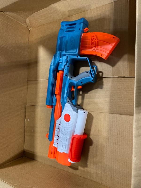 Photo 2 of **TOY ONLY***NERF Elite 2.0 Motoblitz Blaster with Scope, Motorized 10-Dart Blasting, Airblitz 6 Darts, Outdoor Toys for 8 Year Old Boys & Girls