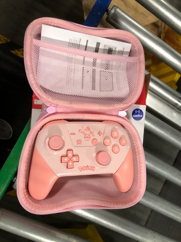 Photo 2 of Switch Pro Controller, Wireless Switch Controllers with Carrying Storage Case, Upgraded Gamepad Switch Remote Replacement for Switch Controller Support NFC/Dual Vibration/Screenshot/Wake-up Function Pink