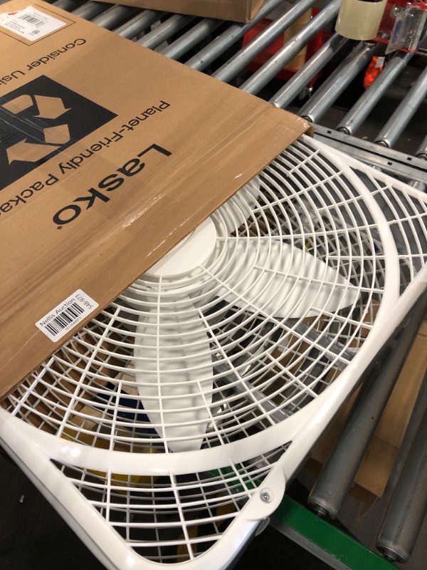 Photo 2 of Lasko 20? Weather-Shield Performance Box Fan-Features Innovative Wind Ring System for Up to 30% More Air, 20 Inch, 3720