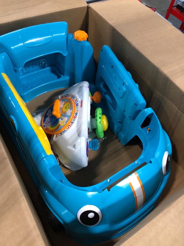 Photo 2 of Fisher-Price Laugh & Learn Crawl Around Car, Blue interactive play center with Smart Stages learning content for babies and toddlers ages 6 months and up