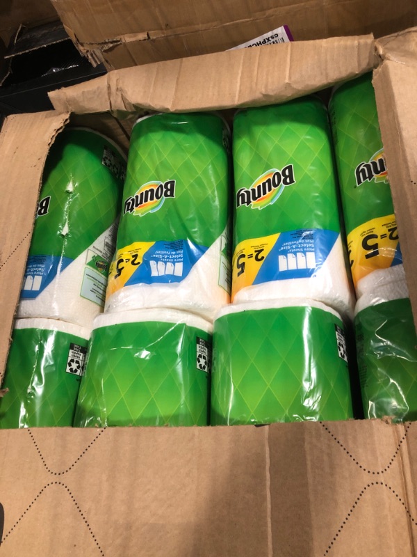 Photo 1 of BOUNTY Select-A-Size Paper Towels, White, 8 Double Plus Rolls - 16 Regular Rolls, 1 Box White 8 Count (Pack of 1)