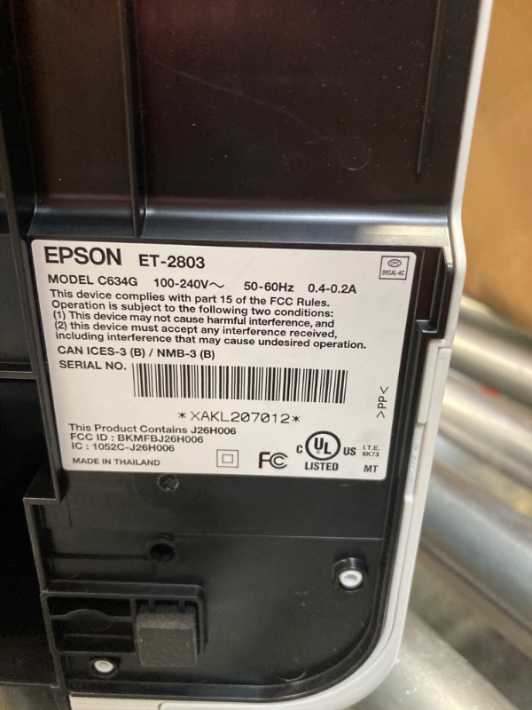 Photo 6 of Epson EcoTank ET-2803 Wireless Color All-in-One Supertank Inkjet Printer, White - Print Scan Copy - 10 ppm, 5760 x 1440 dpi, LCD Display, Borderless Photo Prints, DAODYANG