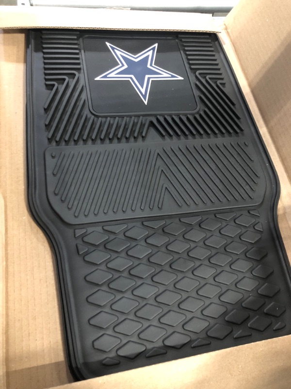 Photo 2 of FANMATS - 8274 NFL Dallas Cowboys Vinyl Heavy Duty Car Mat,Set of two, 18"x27" Front