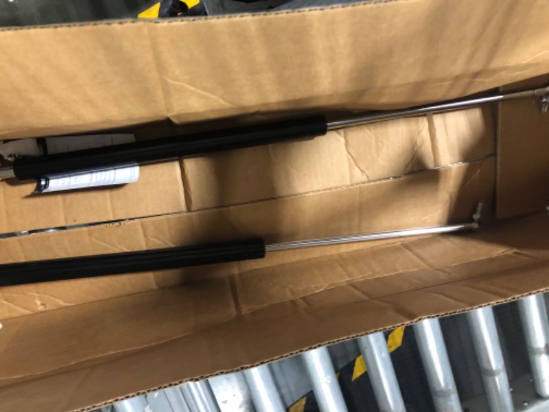 Photo 2 of 23 inch 200 LB Gas Prop Struts Shocks with L Mounting Brackets, 23" 889 N Lift-Support Gas Springs for Heavy Duty Murphy Bed Large Outdoor Box Lid Trap Door Floor Hatch (Super Strong), 2Pcs Set ARANA