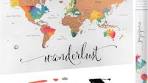 Photo 1 of Scratch Off Map of The World | Deluxe Watercolor Wanderlust Edition | XL Size 36"x 24" | Easy to Frame | Beautiful Wall Art | Perfect Travel Gift | Includes Scratch Off Tools