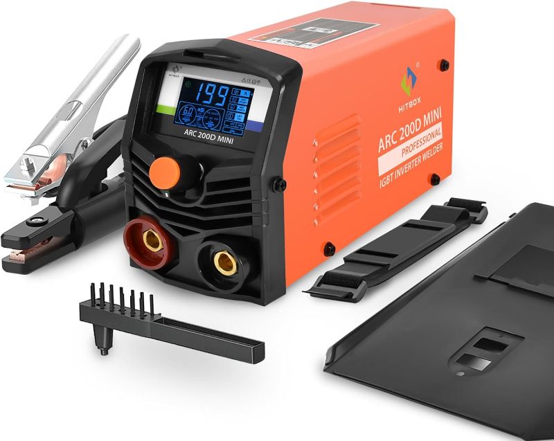 Photo 1 of HITBOX 130A Stick Welder,110V/220V Dual Voltage 2 IN 1 ARC MMA Lift Tig Welding Machine with Synergic Control,Mini and Portable Welder Machine with Hot Start Arc Force Anti-Stick LCD Digital Display