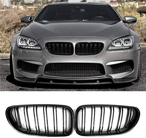 Photo 1 of Front Grille, Kidney Grill Replacement for BMW 2012-2017 6 Series F06 F12 F13 (ABS, Gloss Black) ABS Gloss Black