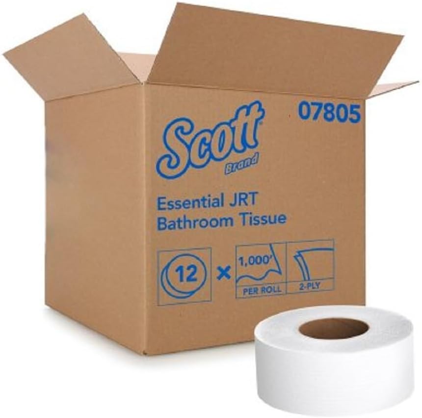Photo 1 of 
Scott® High-Capacity Jumbo Roll Toilet Paper (07805), 2-Ply, White, Non-perforated, (1,000'/Roll, 12 Rolls/Case, 12,000'/Case)