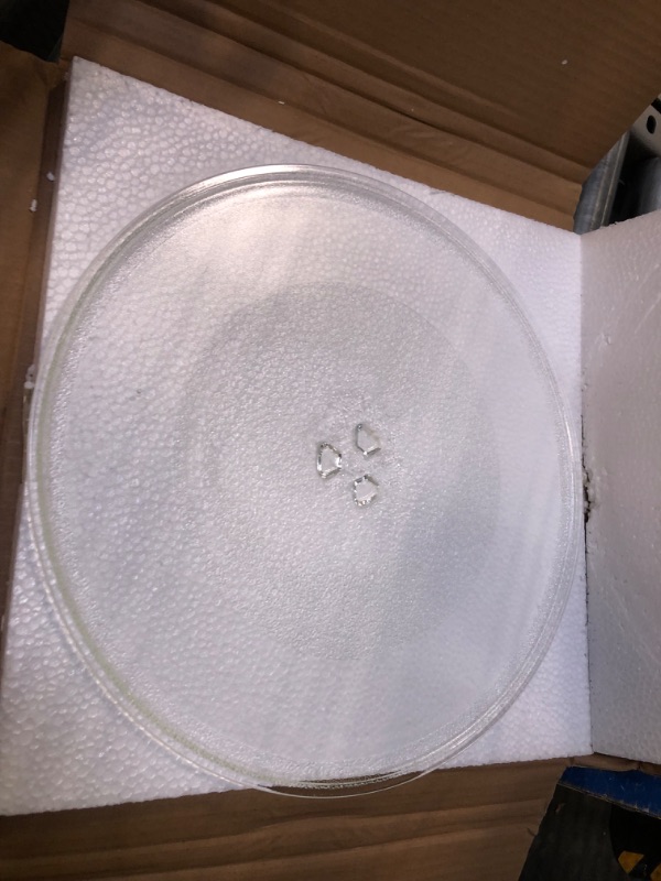 Photo 3 of Microwave Glass Plate 14 1/8 inch - Exact Replacement for Microwave Turntable Part Numbers W10531726 / W11358813 and W11402532 - Dishwasher Safe 14 1/8"