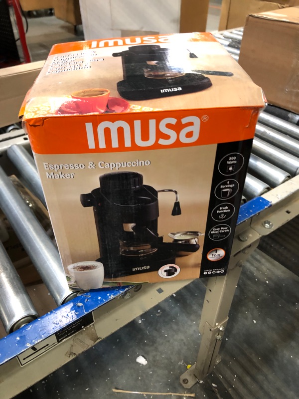 Photo 2 of IMUSA 4 Cup Electric Espresso/Cappuccino Maker 800 Watts - Black