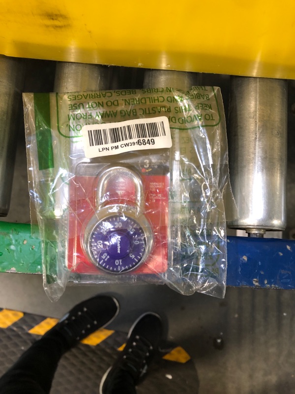 Photo 1 of Master Lock Combination Locker Lock, Combination Padlock for Gym and School Lockers, Purple Dial Lock, 1514D & 1561DLTBLU Locker Lock Combination Padlock, 1 Pack, Light Blue Locker Lock + Combination Padlock