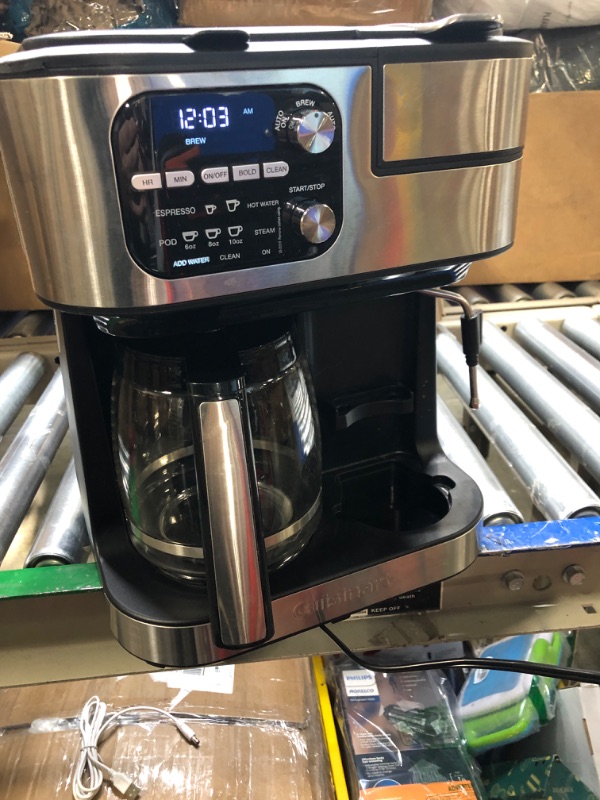 Photo 3 of Cuisinart Coffee Maker Barista System, Coffee Center 4-In-1 Coffee Machine, Single-Serve Coffee, Espresso & Nespresso Capsule Compatible, 12-Cup Carafe, Black, SS-4N1
