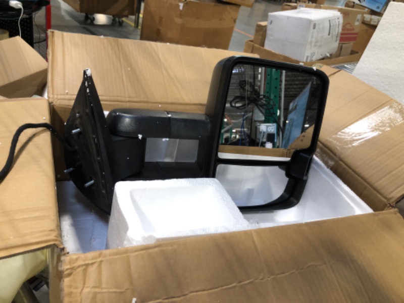 Photo 2 of SCITOO Towing Mirrors fit 1988-1998 for Chevy for GMC C/K 1500 2500 3500 1992-1999 for Chevy for GMC C/K 1500 2500 for Suburban Tahoe Yukon Black Caping Power LED Turn Signal Side Mirrors