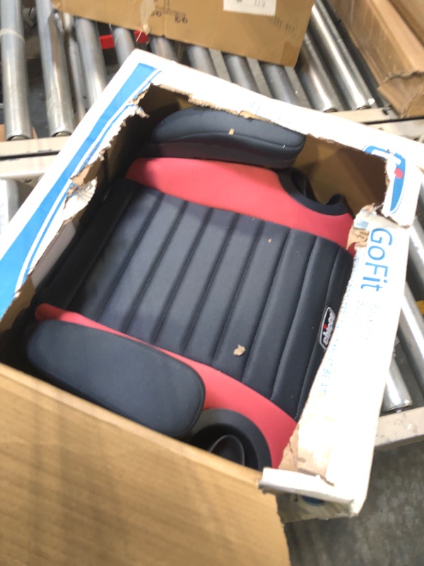 Photo 1 of Chicco GoFit Backless Booster Car Seat, Travel Booster Seat for Car, Portable Car Booster Seat for Children 40-110 lbs. | Coral/Orange Coral GoFit