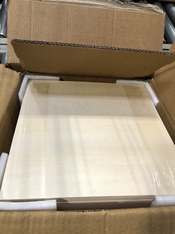 Photo 2 of Adrattnay Basswood Sheets 1/16 x 12 x 12 inch - 1.5mm Basswood Sheets Plywood Sheets, 24Pcs Square Unfinished Wood Board for DIY Crafts, Laser Cutting, Wood Burning, Painting, Model Carving