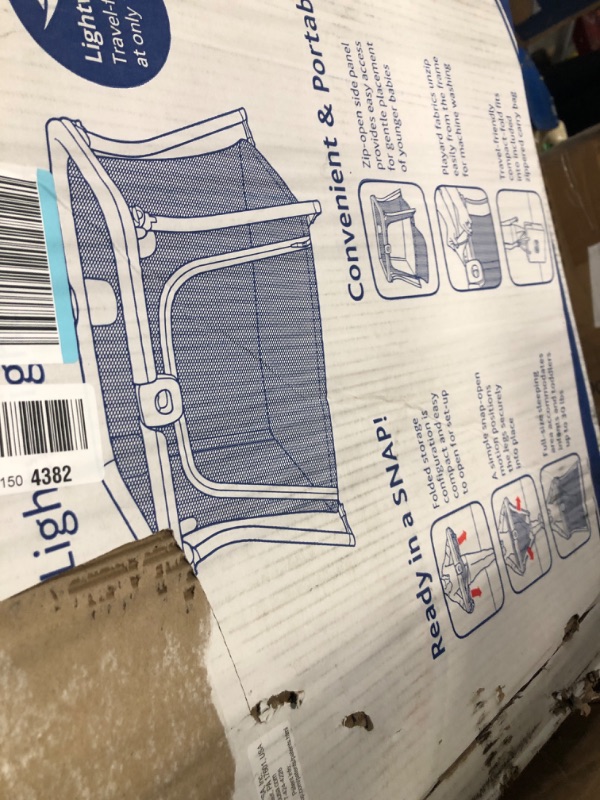 Photo 1 of Chicco Alfa Lite® Lightweight Travel Playard, Portable Playpen for Babies and Toddlers, Snap-Open/Compact Fold Design,13 lbs., Baby Travel Essential | Midnight/Navy