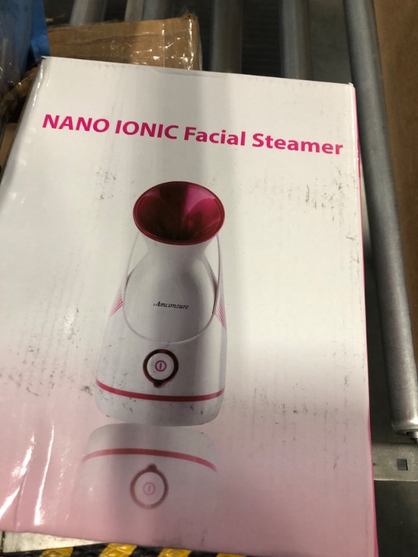 Photo 2 of Amconsure Facial Steamer - Nano Ionic Facial Steamer Warm Mist Moisturizing Face Steamer Home Sauna SPA?Pores Cleanse Clear Blackheads Acne Impurities Skin Cares - 5 Piece Stainless Steel Skin Kit