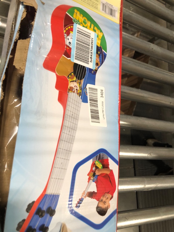 Photo 2 of Paw Patrol 21" Kids Guitar Toy GT1-01371 | Inspired Design, Easy-to-Hold, Thin Frets and Low String, Traditional Acoustic Guitar Shape, Secret Stickers, Real Tuning Gears